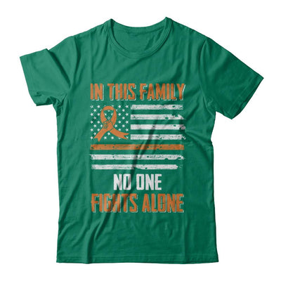 In This Family No One Fights Alone Multiple Sclerosis-T-Shirt & Hoodie-Classic T-Shirt-Kelly Green