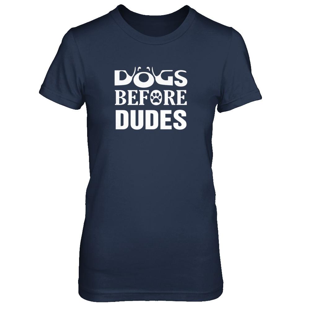 Dogs Before Dudes-T-Shirt & Tank Top-Women's T-Shirt-Navy