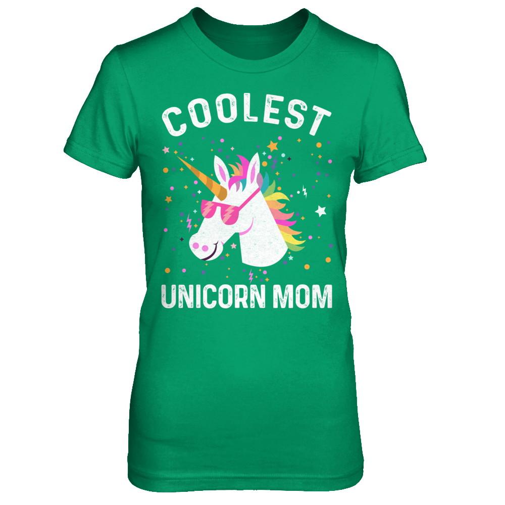 Coolest Unicorn Mom Cute Funny Unicorn Mothers Day-T-Shirt & Hoodie-Women's T-Shirt-Irish Green