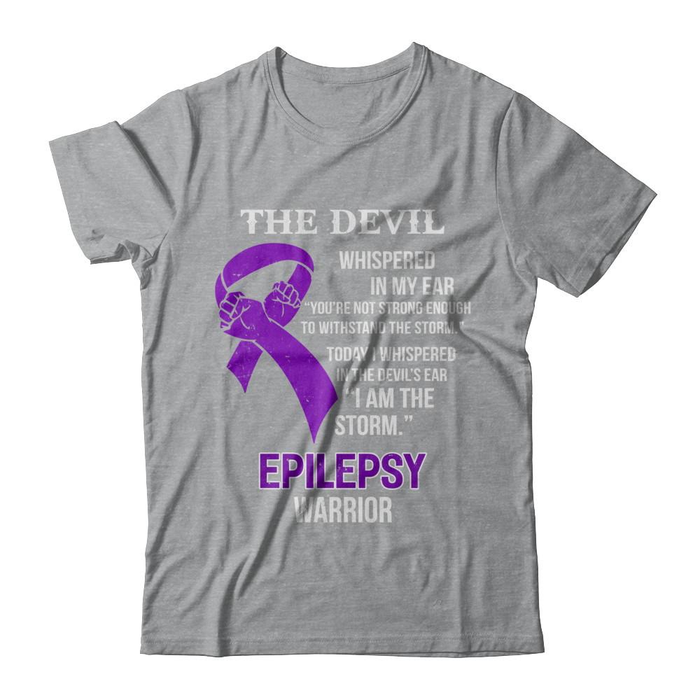 I Am The Storm Support Epilepsy Awareness Warrior Gift-T-Shirt & Hoodie-Classic T-Shirt-Sport Grey
