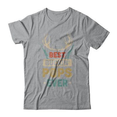 Vintage Best Buckin' Pops Ever Deer Hunting-T-Shirt & Hoodie-Classic T-Shirt-Sport Grey