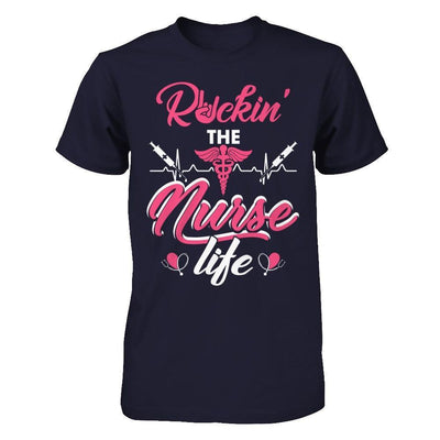 Rockin' The Nurse Life-T-Shirt & Hoodie-Premium T-Shirt-Midnight Navy