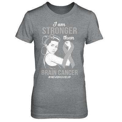 I Am Stronger Than Brain Cancer Awareness Support-T-Shirt & Hoodie-Women's T-Shirt-Sport Grey