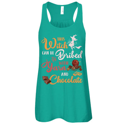 Halloween This Witch Can Be Bribed With Yarn And Chocolate-T-Shirt & Tank Top-Women's Flowy Racerback Tank-Kelly