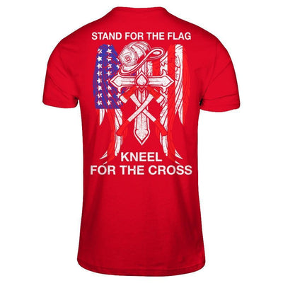 Firefighter Stand For The Flag Kneel For The Cross-T-Shirt & Hoodie-Premium T-Shirt-Red