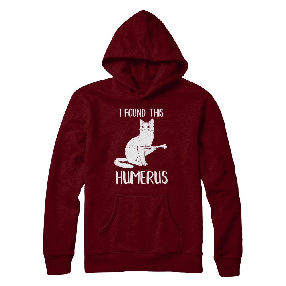 I Found This Humerus Cat Humorous-T-Shirt & Hoodie-Pullover Hoodie-Maroon