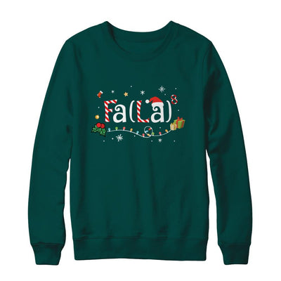 Cute Math Fa La Funny Christmas-T-Shirt & Sweatshirt-Crewneck Sweatshirt-Deep Forest