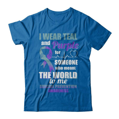 I Wear Teal And Purple For Someone Suicide Prevention Awareness-T-Shirt & Hoodie-Classic T-Shirt-Royal