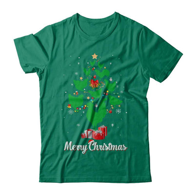 Funny Chicken Merry Christmas Tree Ugly Sweater-T-Shirt & Sweatshirt-Classic T-Shirt-Kelly Green