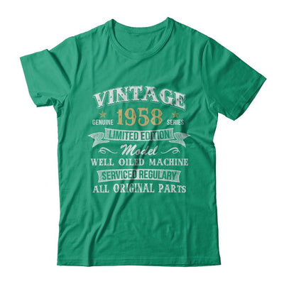 Vintage 63th Birthday Funny 1958 All Original Parts-T-Shirt & Hoodie-Classic T-Shirt-Kelly Green