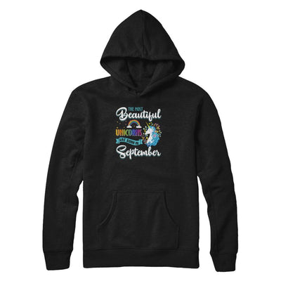 The Most Beautiful Unicorns Are Born In September Birthday-T-Shirt & Tank Top-Pullover Hoodie-Black