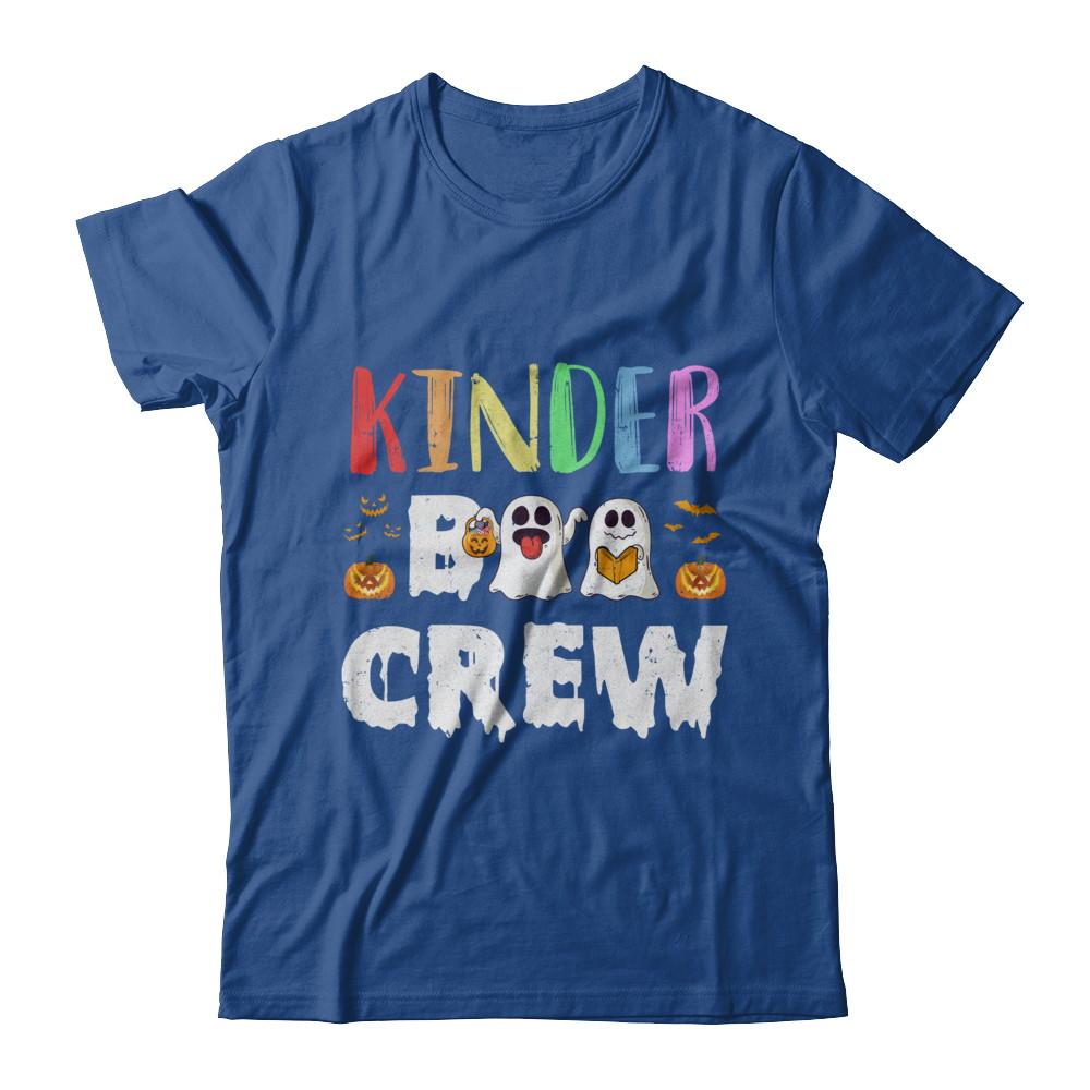 Cute Boo Crew Kindergarten Teacher Halloween-T-Shirt & Hoodie-Classic T-Shirt-Royal