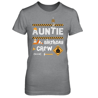 Auntie Birthday Crew Construction Birthday Party Gift-T-Shirt & Hoodie-Women's T-Shirt-Sport Grey