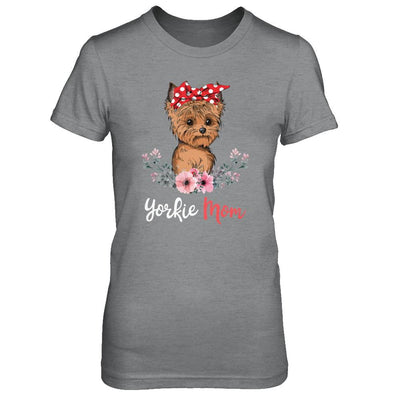 Yorkie Mom Gift For Women Dog Lover-T-Shirt & Hoodie-Women's T-Shirt-Sport Grey