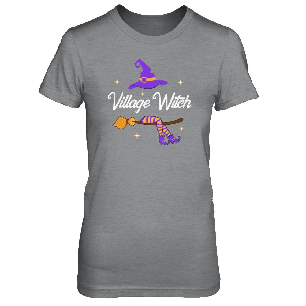 Village Witch Halloween-T-Shirt & Hoodie-Women's T-Shirt-Sport Grey