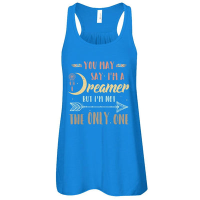 You May Say I'm A Dreamer But I'm Not The Only One-T-Shirt & Tank Top-Women's Flowy Racerback Tank-True Royal