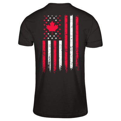 American Canadian Flag Canada Pride Heritage-T-Shirt & Hoodie-Premium T-Shirt-Black
