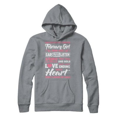 And God Said Let There Be February Girl Ears Arms Love Heart-T-Shirt & Hoodie-
