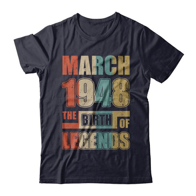 Vintage Retro March 1948 Birth Of Legends 73th Birthday-T-Shirt & Hoodie-Premium T-Shirt-Midnight Navy