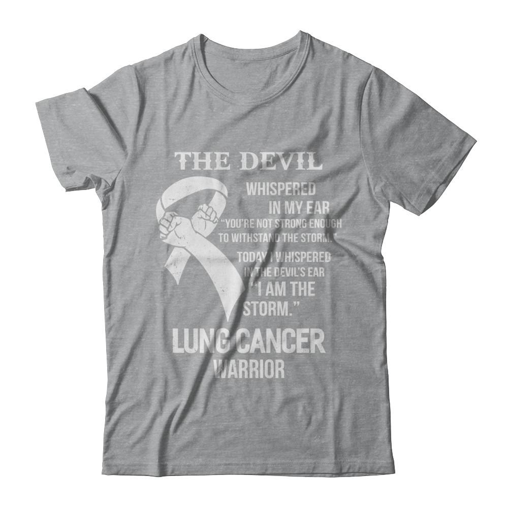 I Am The Storm Support Lung Cancer Warrior Gift-T-Shirt & Hoodie-Classic T-Shirt-Sport Grey