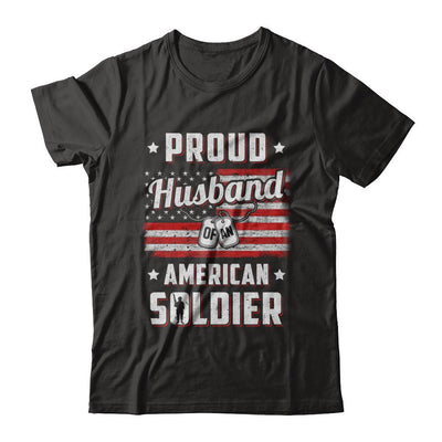 Proud Husband Of A Soldier Army Wife Veteran-T-Shirt & Hoodie-Classic T-Shirt-Black