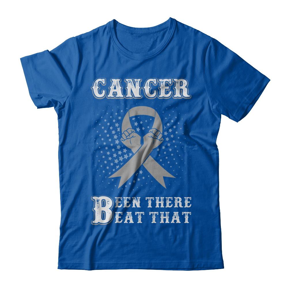 Brain Cancer Been There Beat That Grey Gray Awareness Ribbon-T-Shirt & Hoodie-Premium T-Shirt-Royal