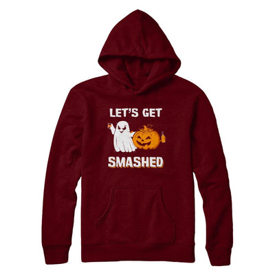 Let's Get Smashed Drinking Pumpkin Halloween-T-Shirt & Hoodie-Pullover Hoodie-Maroon