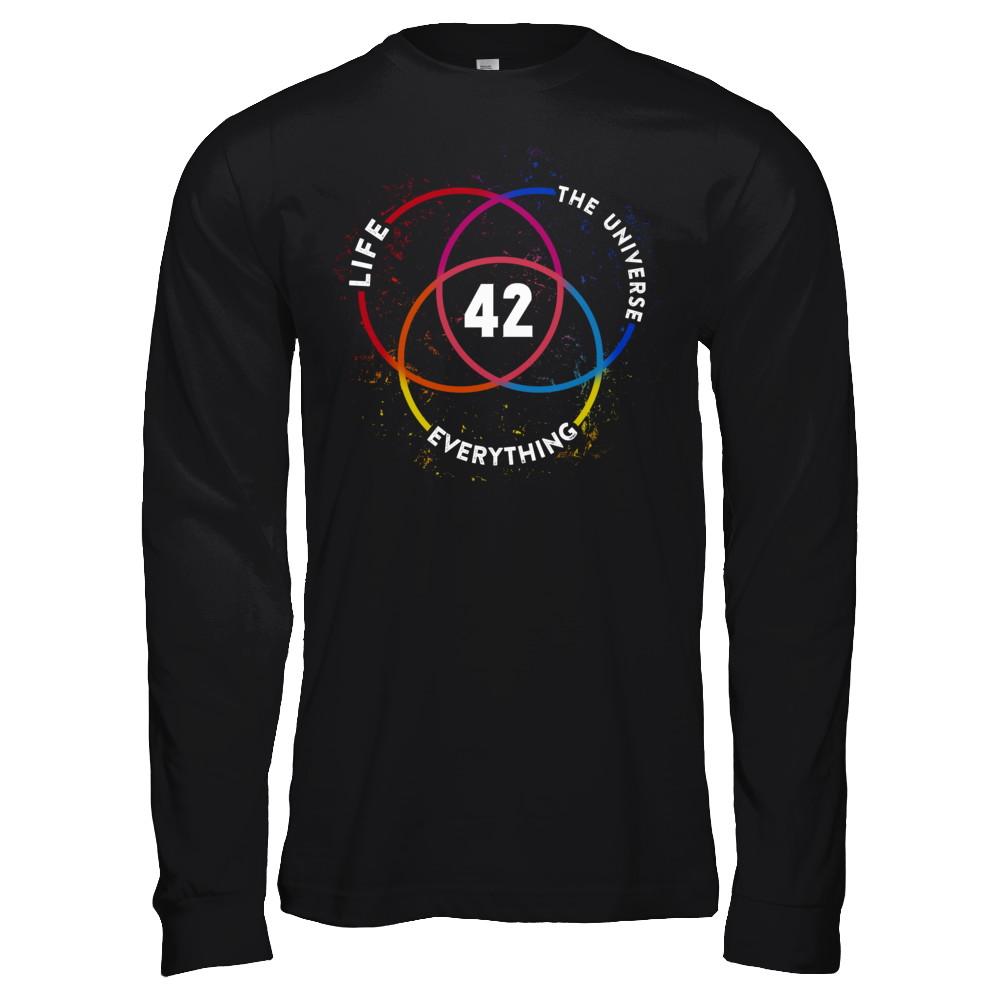 The Answer To Life The Universe And Everything-T-Shirt & Hoodie-Long Sleeve T-Shirt-Black
