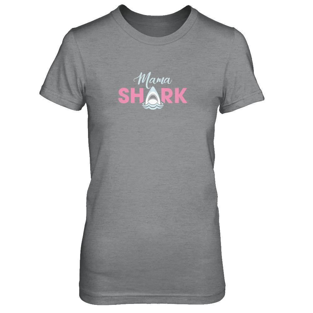Mama Shark Lovers Best Mom-T-Shirt & Tank Top-Women's T-Shirt-Sport Grey