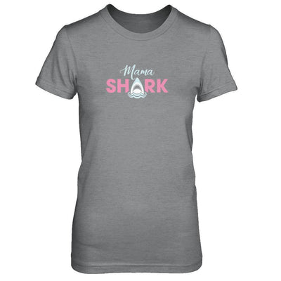 Mama Shark Lovers Best Mom-T-Shirt & Tank Top-Women's T-Shirt-Sport Grey