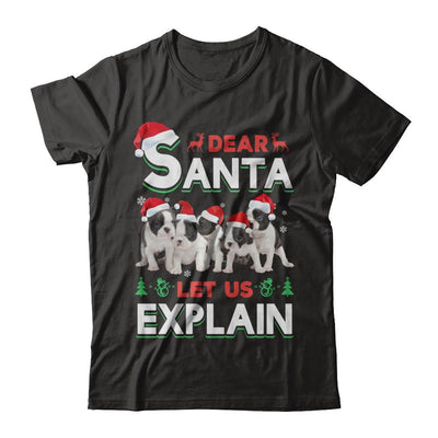 Dear Santa Funny Pit bull Puppies Christmas Gift-T-Shirt & Hoodie-Premium T-Shirt-Black