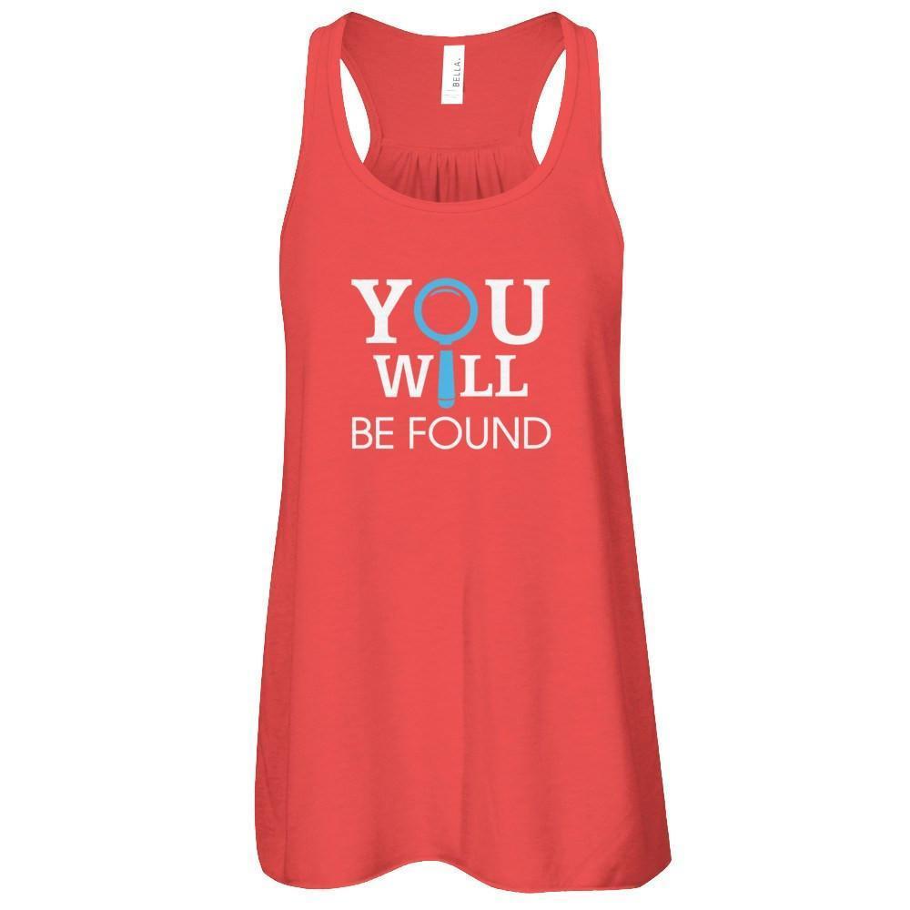 You Will Be Found-T-Shirt & Tank Top-Women's Flowy Racerback Tank-Red