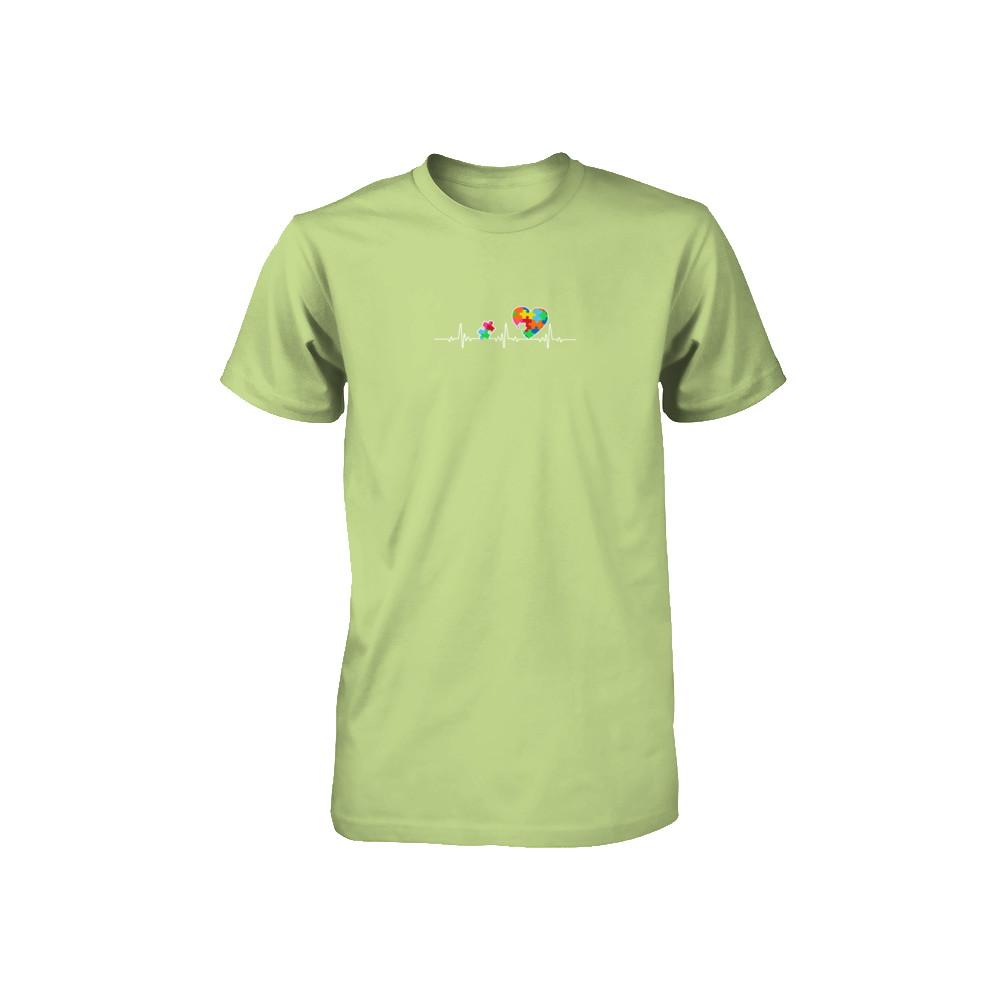 Autism Puzzle Heartbeat Autism Awareness Youth-Youth Shirt-