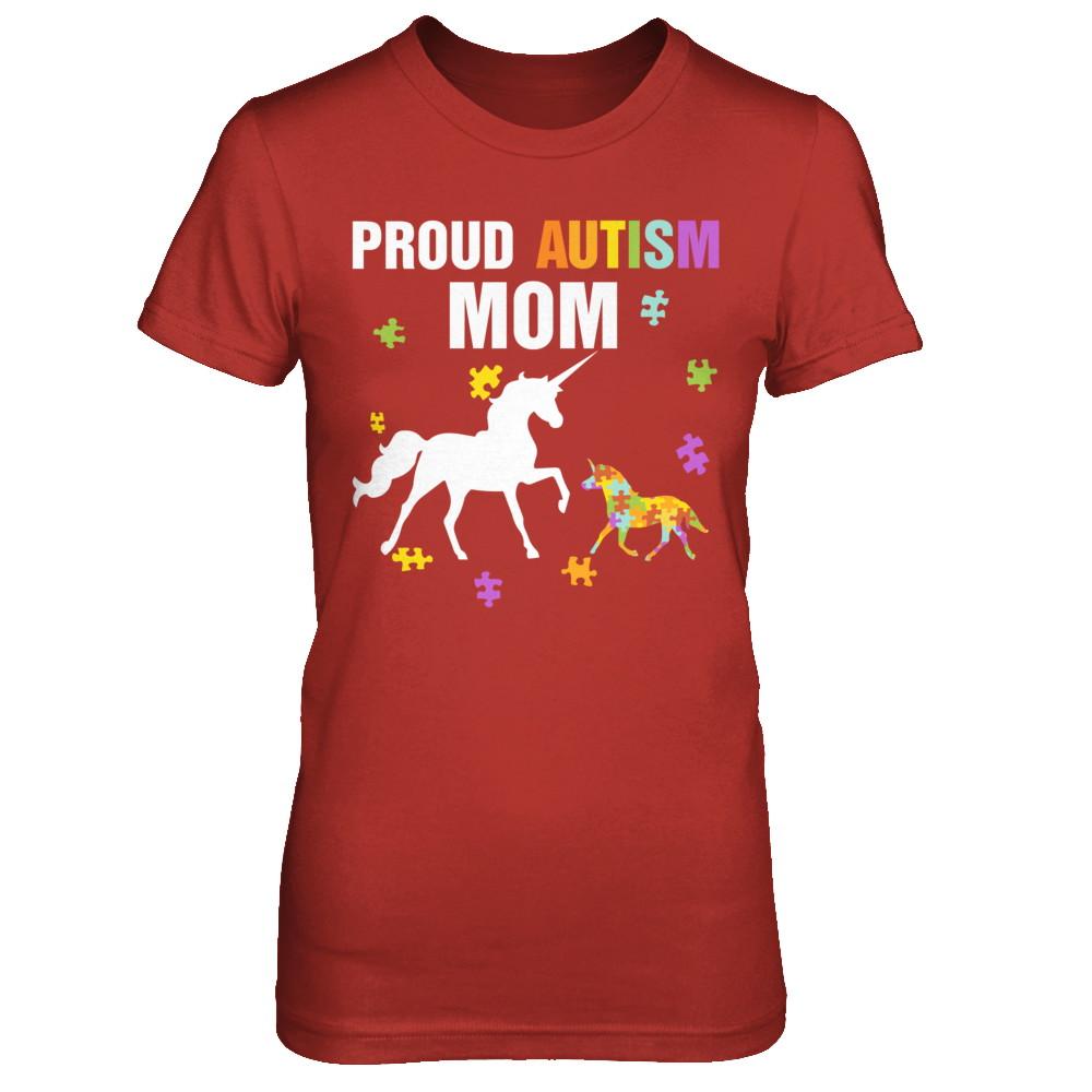 Proud Autism Mom Unicorn Autism Awareness-T-Shirt & Hoodie-