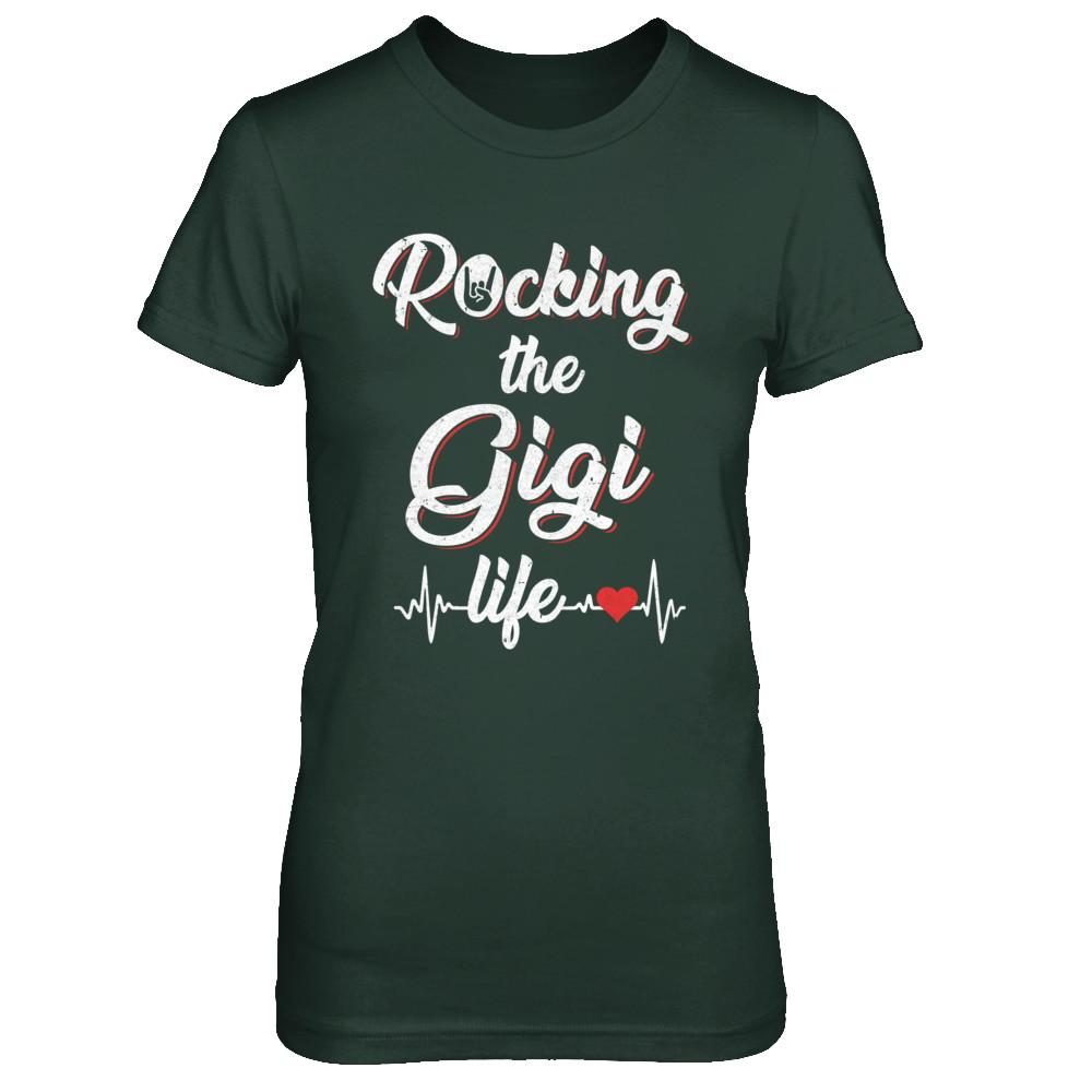 Rocking The Gigi Life Mothers Day Gifts-T-Shirt & Hoodie-Women's T-Shirt-Forest Green