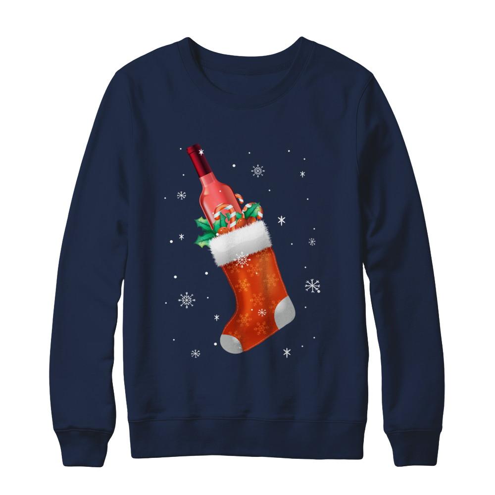 Best Gift Christmas For Winer Drinking Wine Lover-T-Shirt & Sweatshirt-Crewneck Sweatshirt-Navy
