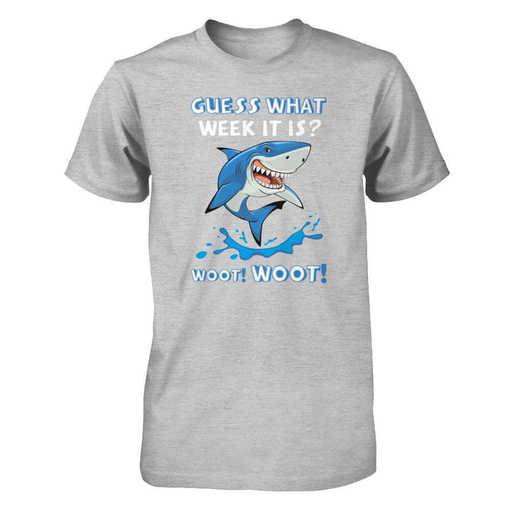 Guess What Week It Is Shark-T-Shirt & Tank Top-Premium T-Shirt-Heather Gray