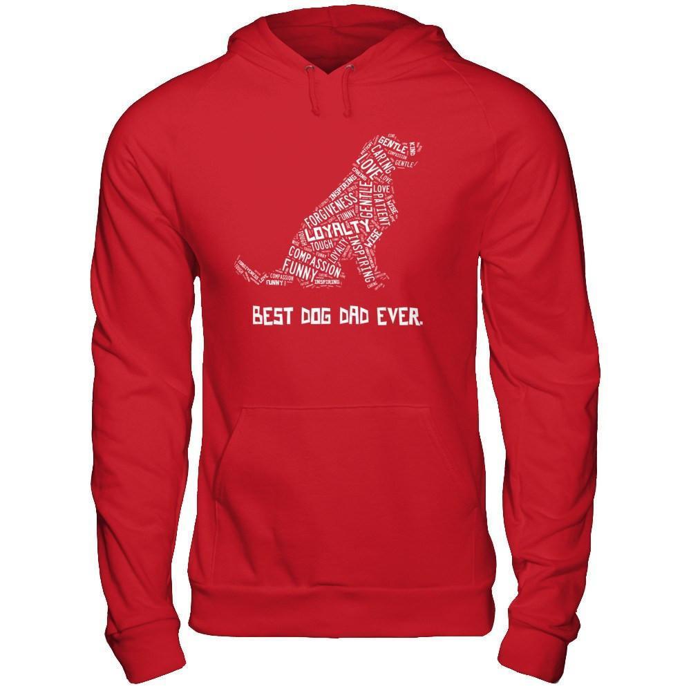 Best Dog Dad Ever Golden Retriever Lovers-T-Shirt & Hoodie-Pullover Hoodie-Red