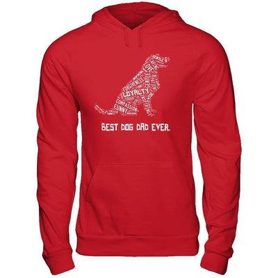 Best Dog Dad Ever Golden Retriever Lovers-T-Shirt & Hoodie-Pullover Hoodie-Red