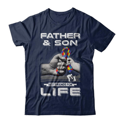 Autism Awareness Father And Son Best Friends For Life-T-Shirt & Hoodie-Classic T-Shirt-Navy