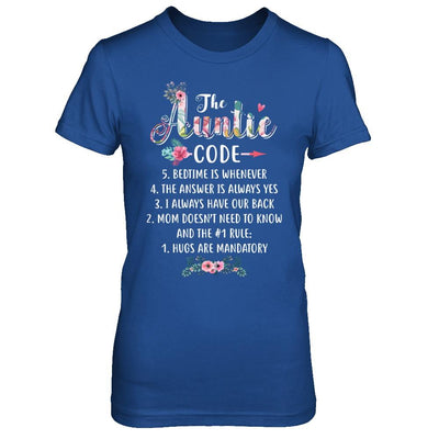 Funny The Auntie Code-T-Shirt & Hoodie-Women's T-Shirt-Royal