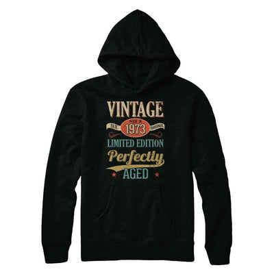 Vintage Premium Made In 1973 48th Birthday Gift-T-Shirt & Hoodie-Hanes - Heavyweight Pullover Hoodie-Black