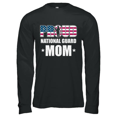Proud National Guard Mom Veteran Mothers Day-T-Shirt & Hoodie-Long Sleeve T-Shirt-Black