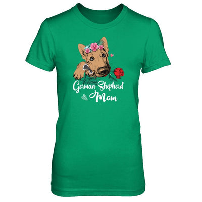 German Shepherd Mom Funny Dog Mom Gift Idea-T-Shirt & Tank Top-Women's T-Shirt-Irish Green