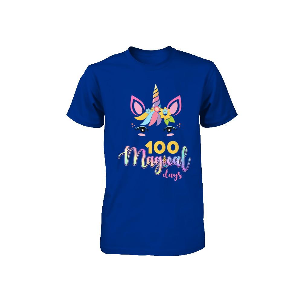100 Magical Days Of School Unicorn Girl Gifts Youth-Youth Shirt-