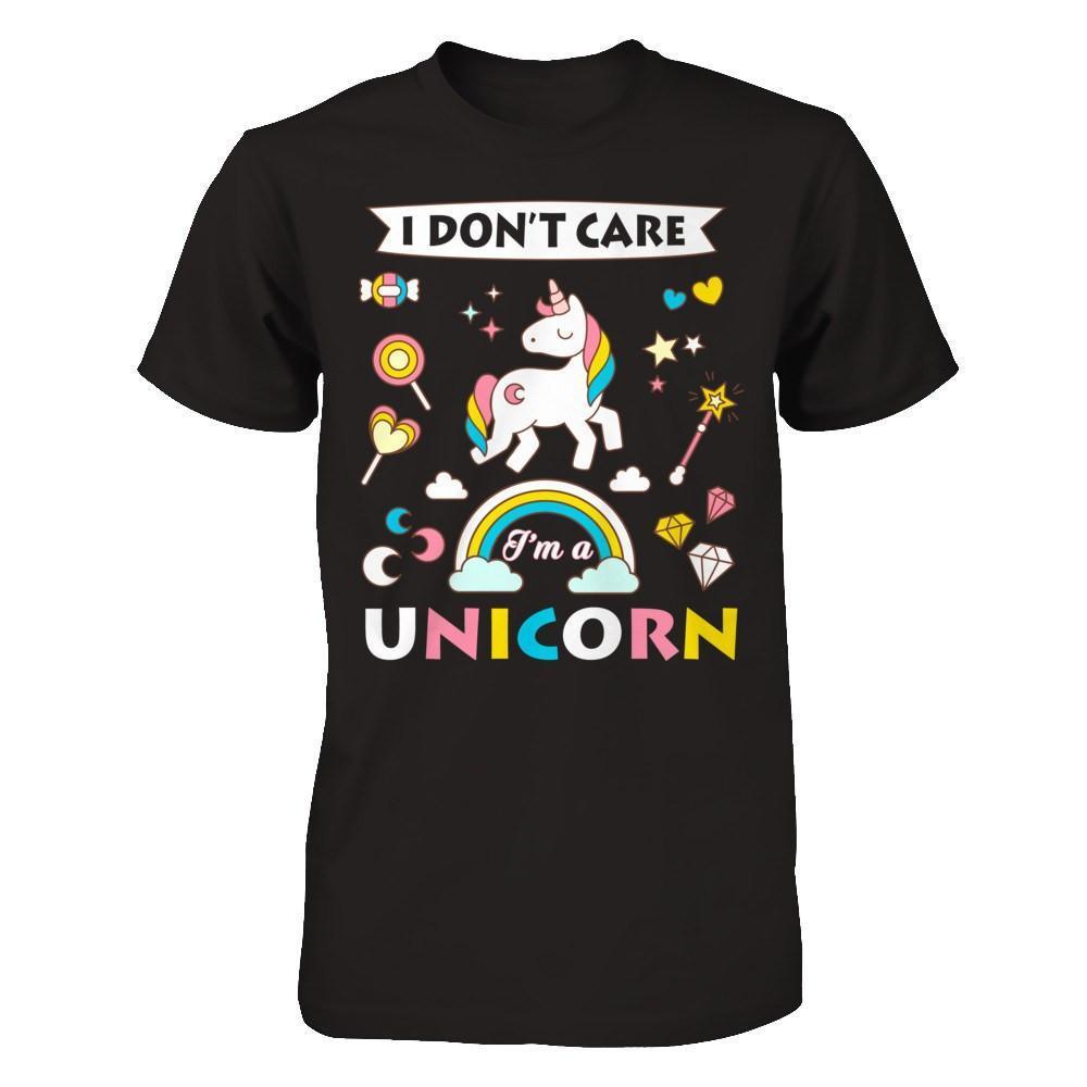 I Dont Care I'am A Unicorn-T-Shirt & Hoodie-Premium T-Shirt-Black