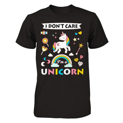 I Dont Care I'am A Unicorn-T-Shirt & Hoodie-Premium T-Shirt-Black