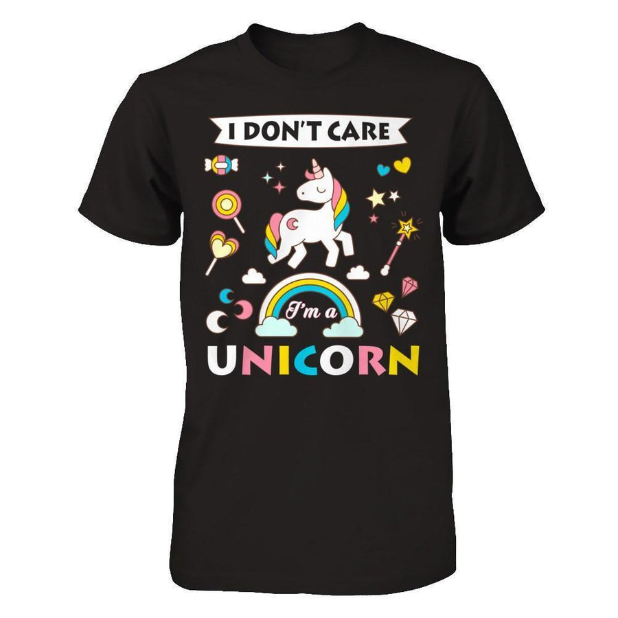 I Dont Care I'am A Unicorn-T-Shirt & Hoodie-Premium T-Shirt-Black