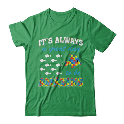 Autism It's Always A Great Day To Be Amazing-T-Shirt & Hoodie-Premium T-Shirt-Kelly Green