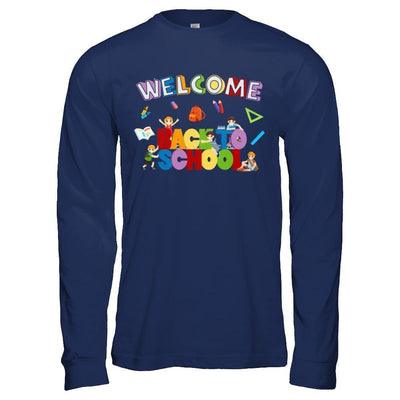 Welcome Back To School-T-Shirt & Hoodie-Long Sleeve T-Shirt-Navy